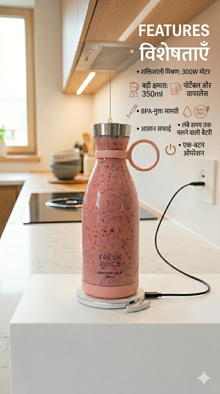 Portable Juicer Bottle | USB Charging